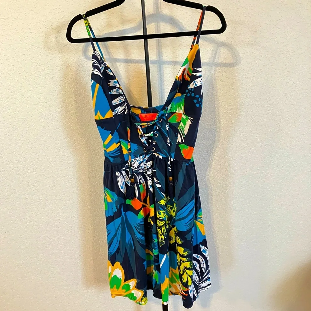Maaji | Sea Circus V-neck Mini Dress In Blue - Picture 1 of 1